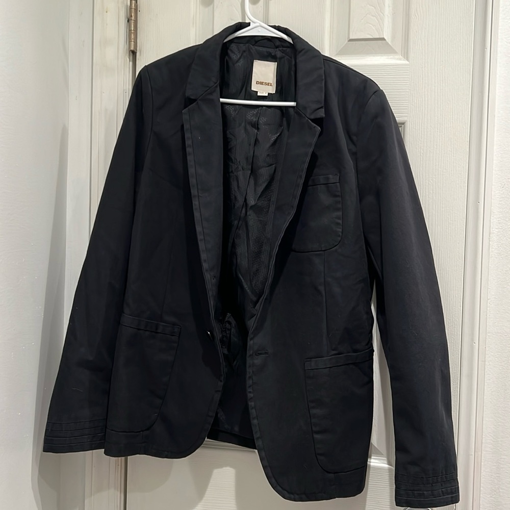 Mens medium Diesel jacket black hardly worn!
